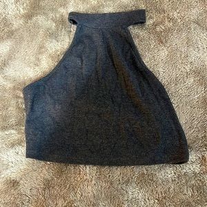 Halter Grey Crop Top